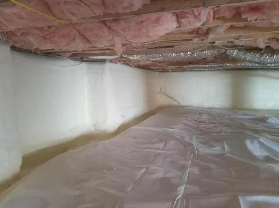 Crawl space encapsulation with closed-cell spray foam for Spray Foam Roofing in North Sewickley